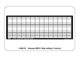 Aber 200-10 German WWII Ship railing (1st choise) 1/200 – obrázek 5