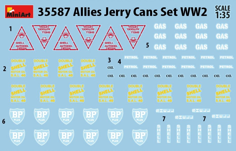 MiniArt 35587 ALLIES JERRY CANS SET WWII 1/35 – image 3