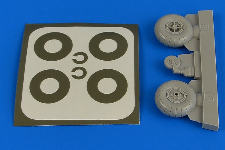Roues Aires 2218 Bucker Bu 131 et masques de peinture pour bande de roulement transversale sans enjoliveur de disque 1/32