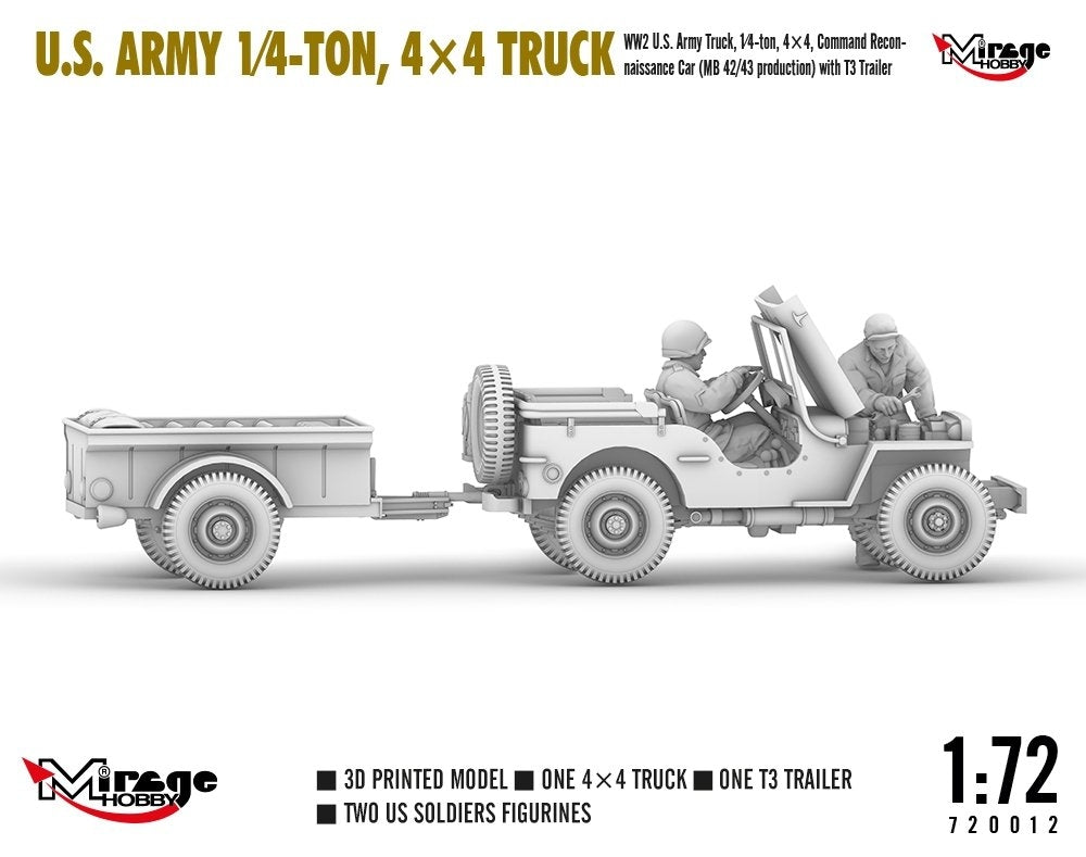 Mirage Hobby 720012 US ARMY 1/4‑TON, 4×4 TRUCK 1/72 – Bild 4