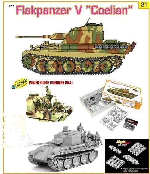 Cyber Hobby 9121 FLAKPANZER V COELIAN + PANZER RAIDERS 1/35 – Bild 2