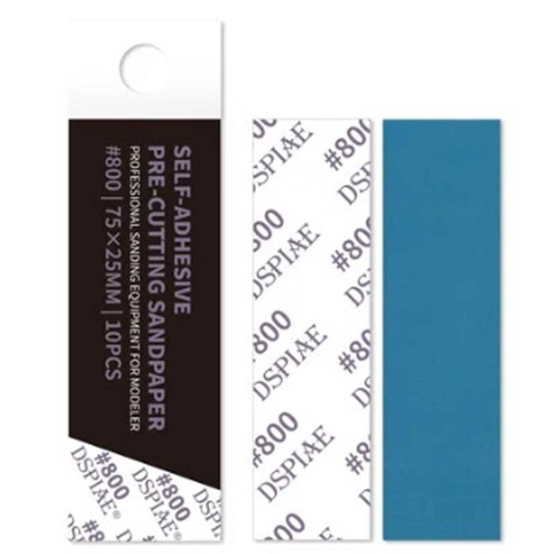 DSPIAE DSP-800 Reusable Self-Adhesive Sandpaper #800 (75 x 25 mm) 10 pcs