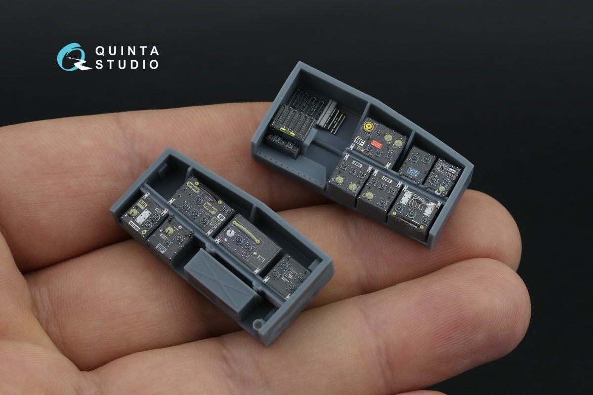 Quinta Studio QD+35144 AH-64A forward avionics bays 3D-Printed &amp;amp; colored Interior on decal paper (Trumpeter) (with 3D-printed resin parts) 1/35 – immagine 12