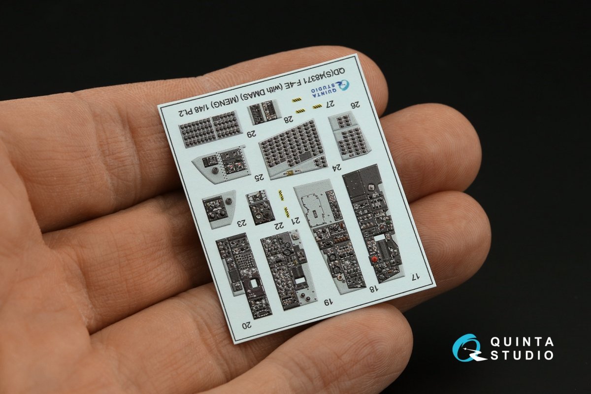 Quinta Studio QD+48371 F-4E with DMAS 3D-Printed &amp;amp; colored Interior on decal paper (Meng) (with 3D-printed resin parts) 1/48 – image 7