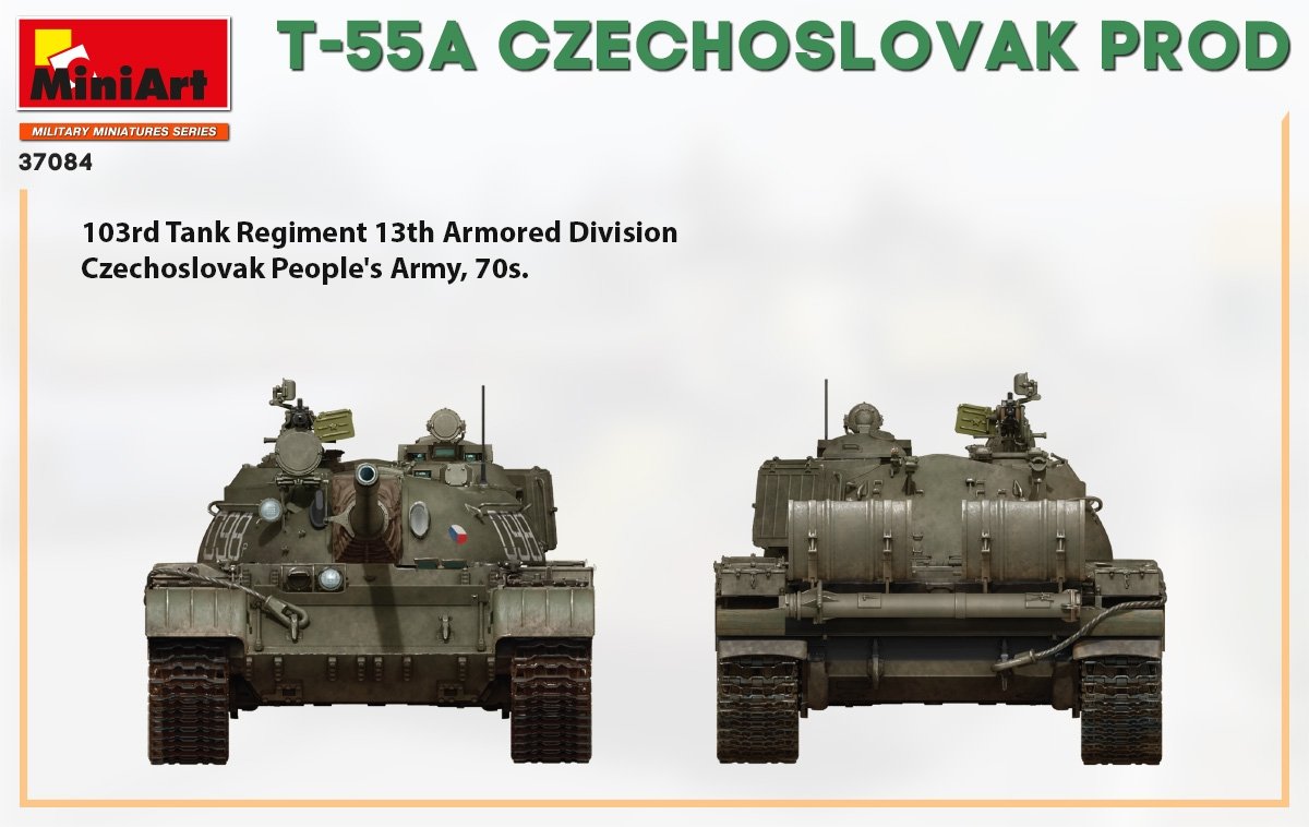 Miniart 37084 T-55A CZECHOSLOVAK PRODUCTION 1/35 – obrázek 6
