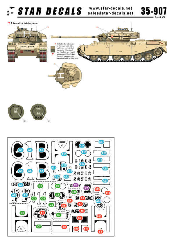 Star Decals 35-907 British Centurions in Suez 1/35 – immagine 3
