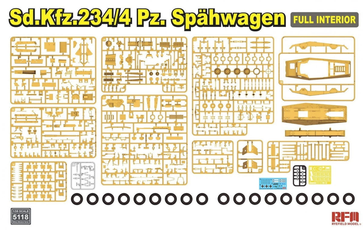Rye Field Model 5118 Sd.Kfz. 234/4 Pz. Spähwagen with Full Interior 1/35 – image 2