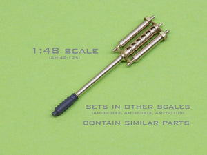 Master AM-72-109 AH-64 Apache - M230 Chain Gun barrel (30mm), Pitot tubes and tail antenna (resin, PE and turned parts) 1/72 – image 4