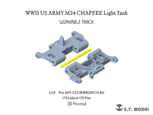 ET Model P35-037 WWII US ARMY M24 CHAFFEE Light Tank Workable Track ( 3D Printed ) 1/35