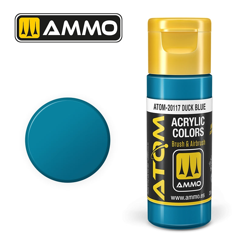 AMMO of Mig Jimenez 20117 ATOM COLOR Duck Blue 20ml