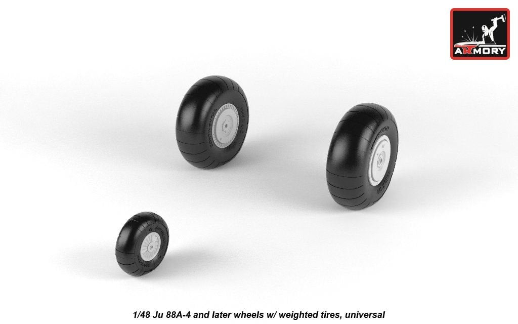 Armory Models AW48202 Junkers Ju 88 late wheels w/ weighted tires 1/48 – obrázek 5