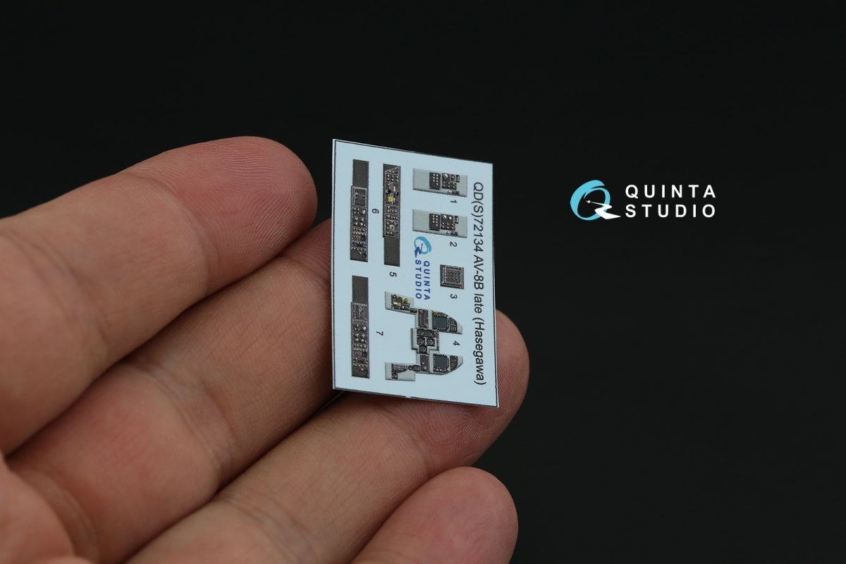 Quinta Studio QDS-72134 AV-8B late 3D-Printed colored Interior on decal paper (Hasegawa) (small version) 1/72 – obrázek 4