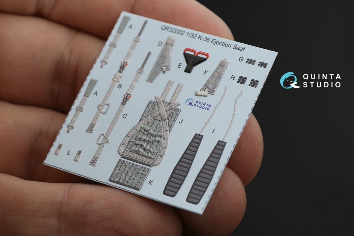 Quinta Studio QD32088 Su-27 3D-Printed &amp;amp; colored Interior on decal paper (Trumpeter) (full version) 1/32 – Bild 12