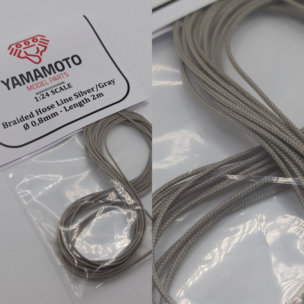 Yamamoto YMPTUN66 Braided Hose Line Silver/Gray 0.8mm 2m 1/24