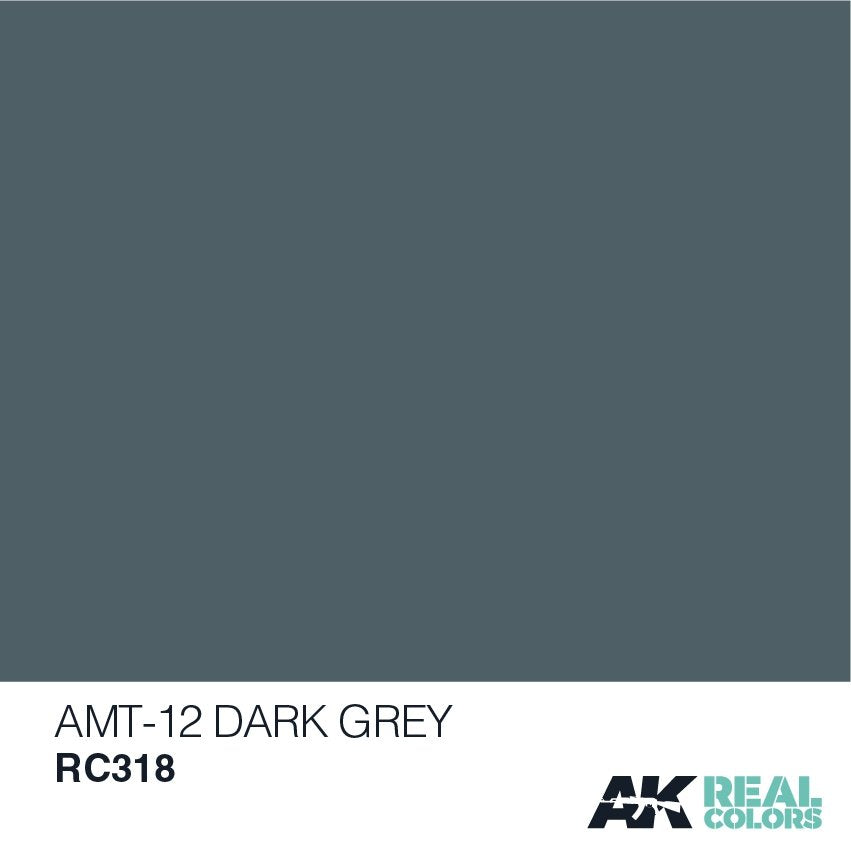 AK Interactive RC318 AMT-12 DARK GRAY 10ML – immagine 2
