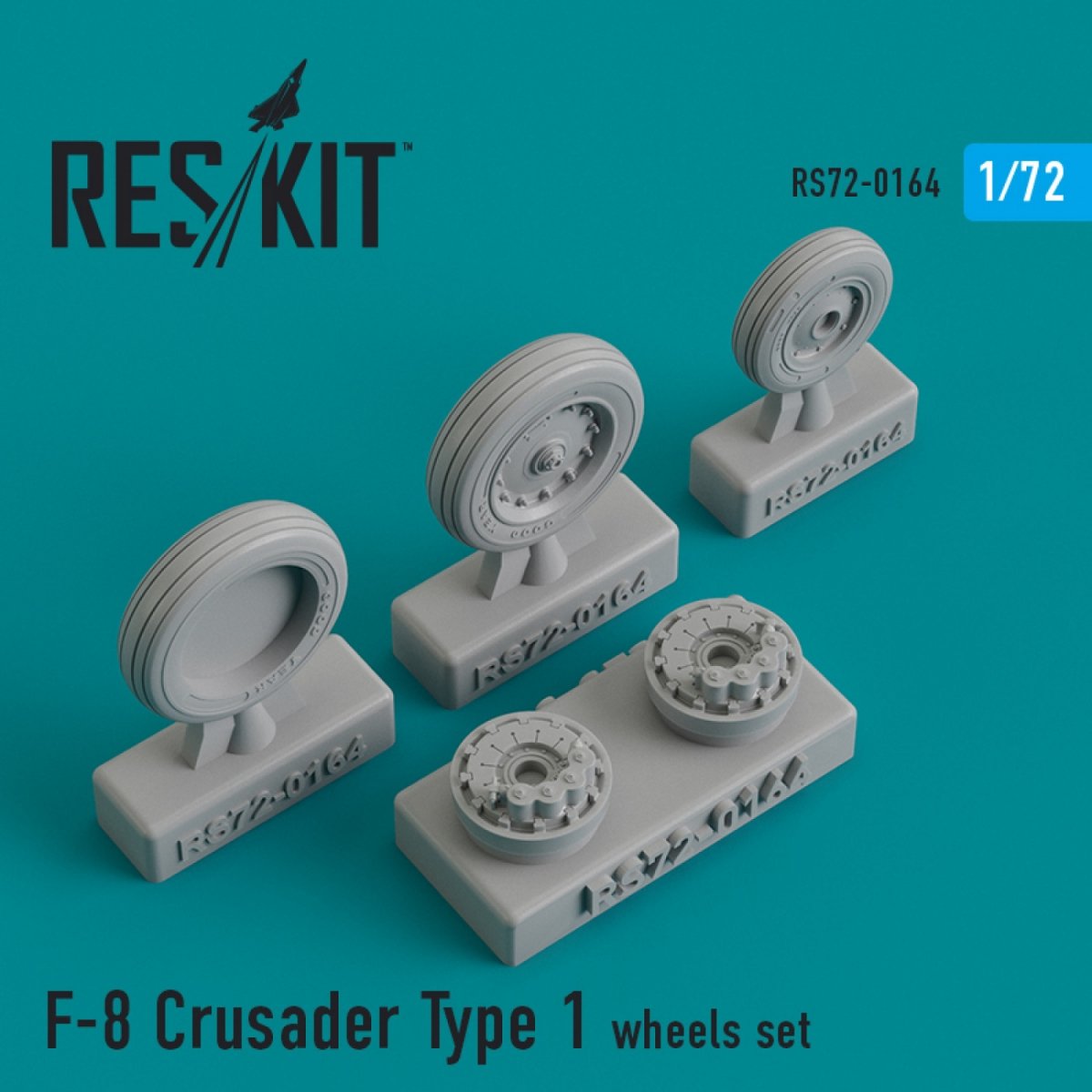 RESKIT RS72-0164 F-8 "CRUSADER" TYPE 1 WHEELS SET 1/72