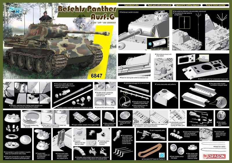 Dragon 6847 Pz.Bef.Wg.V Panther Ausf.G 1/35 – obrázek 2