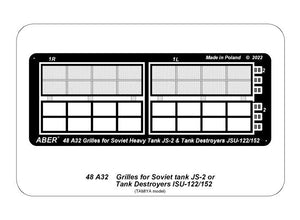 Aber 48A32 Grilles for JS-2 or JSU-122/152 (Tamiya) 1/48