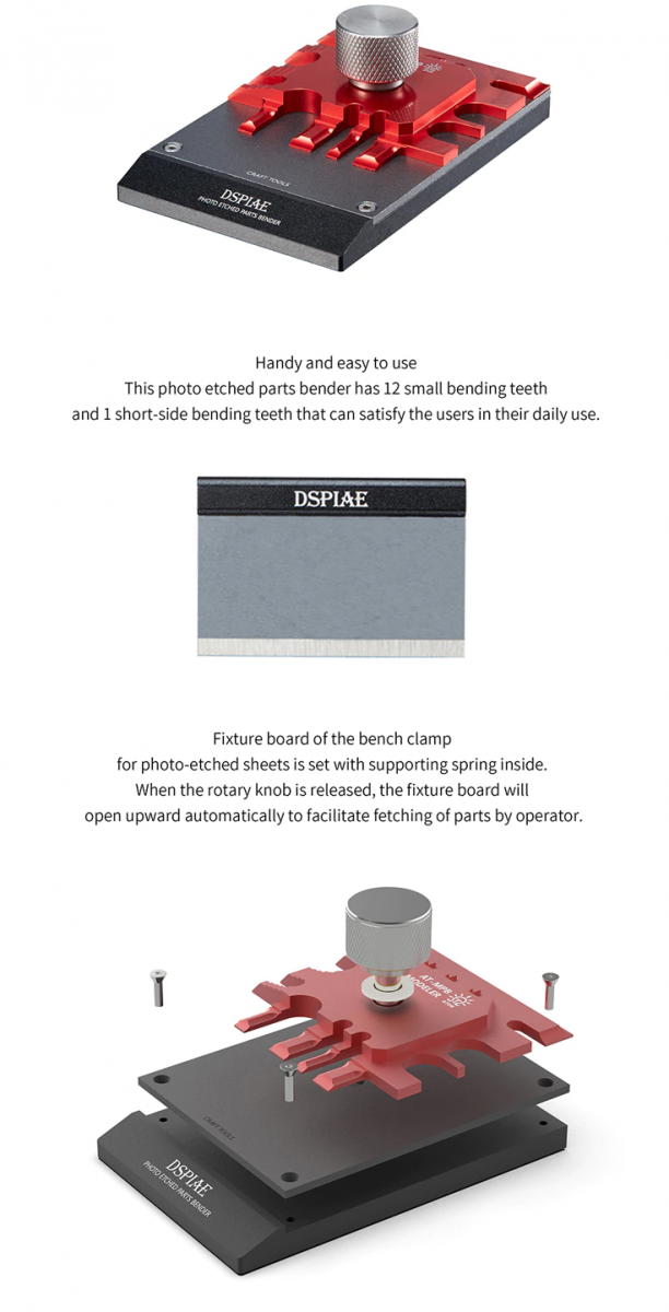 DSPIAE AT-MPB Mini Photo Etched Model Parts Bender – obrázek 3
