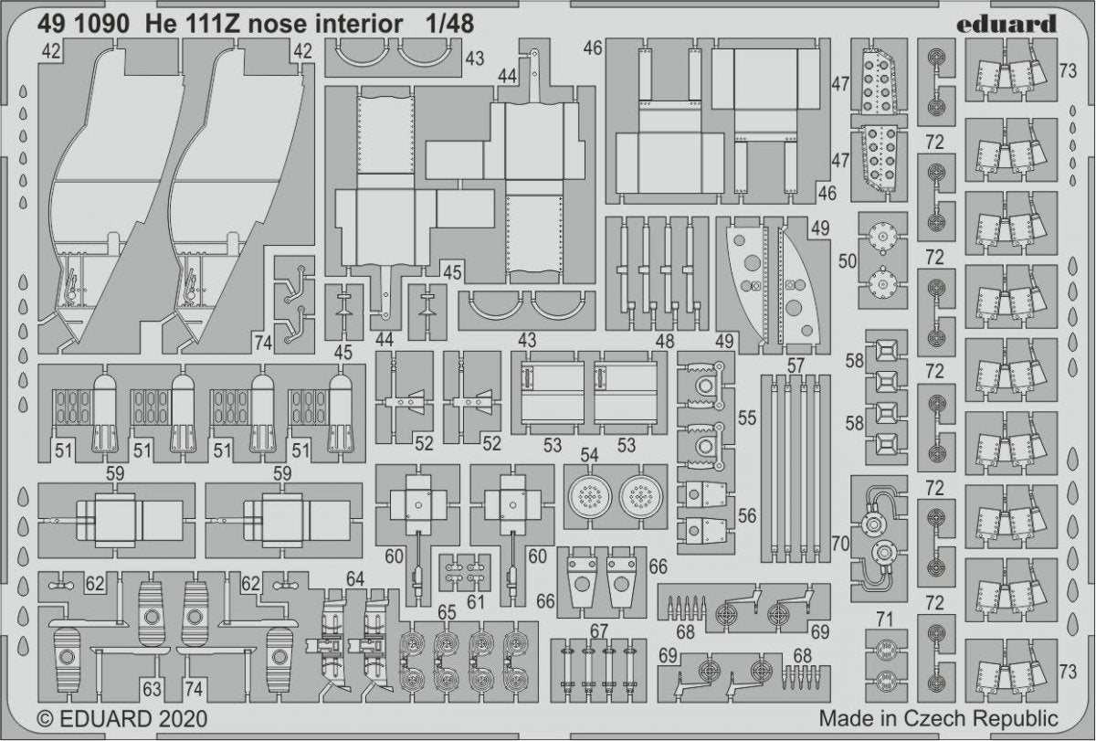 Eduard 491090 Intérieur du nez du He 111Z 1/48 ICM – image 2