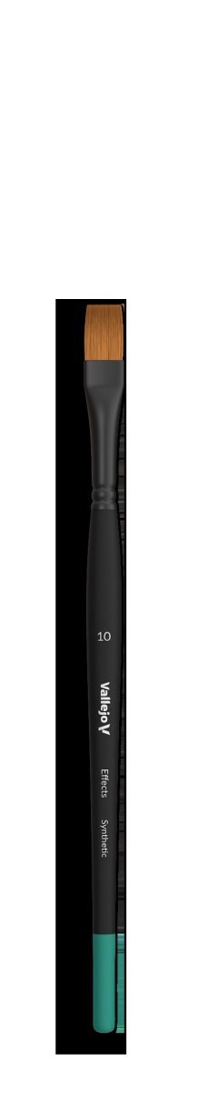 VALLEJO B04010 - Brush - Effects - Flat Rectangular Synthetic No. 10 – immagine 2