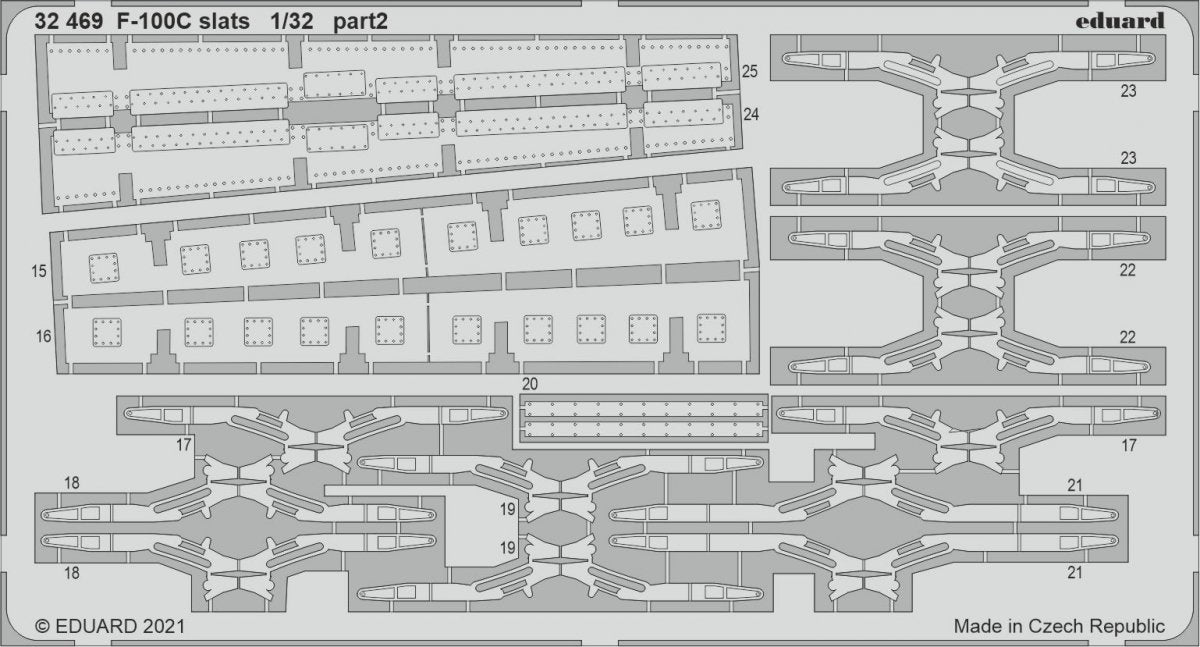 Eduard 32469 F-100C slats TRUMPETER 1/32 – zdjęcie 2