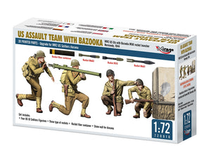 Mirage Hobby 720010 ÉQUIPE D&amp;#39;ASSAUT AMÉRICAINE AVEC BAZOOKA, GI américains de la Seconde Guerre mondiale avec lance-roquettes M1A1, Normandie, 1944, échelle 1/72 – image 2