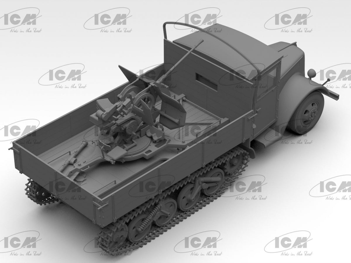 ICM 35455 Sd.Kfz.3b with Flak 38 Truppenluftschutzwagen 1/35 – Bild 14