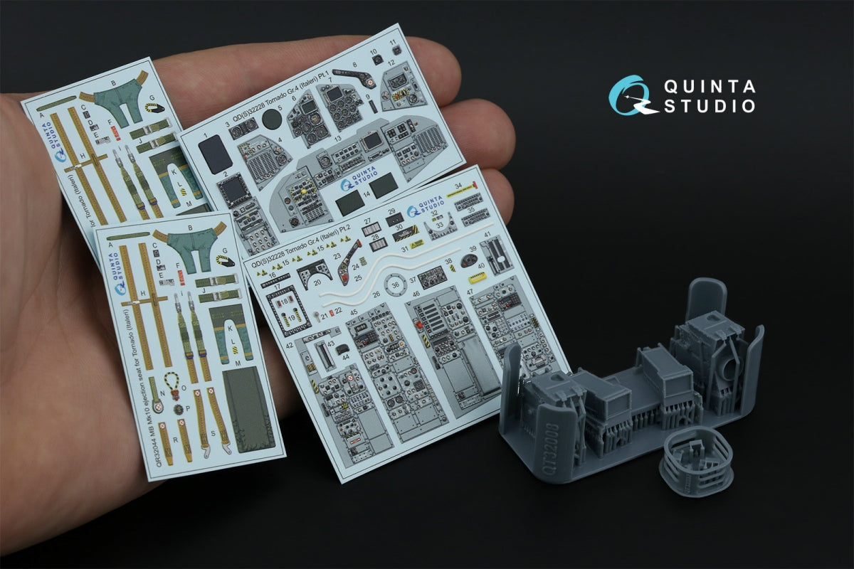 Intérieur imprimé en 3D et coloré sur papier décalcomanie (Italeri) pour Quinta Studio QD+32228 Tornado Gr.4 (avec pièces en résine imprimées en 3D) 1/32 – image 2