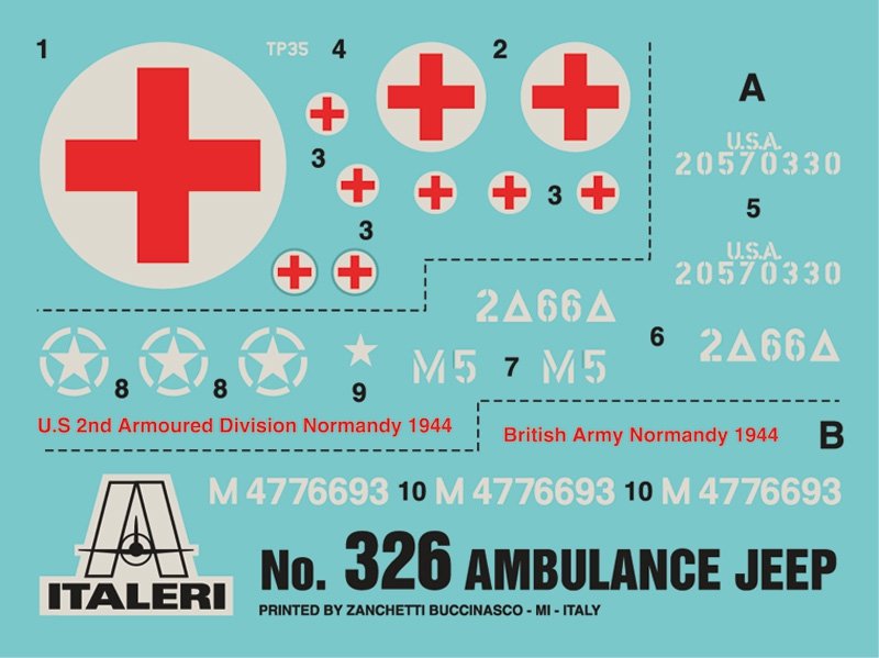 Italeri 0326 1.4 tons. 4 4 AMBULANCE JEEP (1/35) – Bild 7