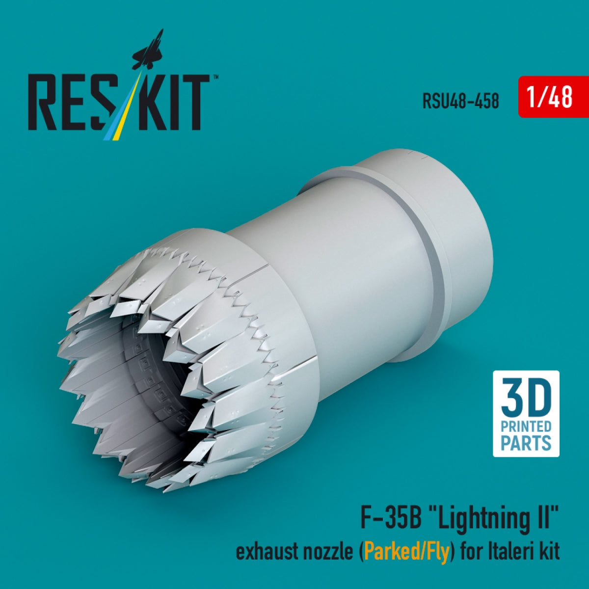 RESKIT RSU48-0458 F-35B &amp;quot;Lightning II&amp;quot; exhaust nozzle (Parked/Fly) for Italeri kit (3D printed) 1/48