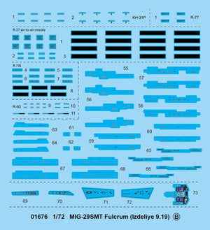 Trumpeter 01676 MIG-29SMT Fulcrum (Izdeliye 9.19) 1/72 – obrázek 5