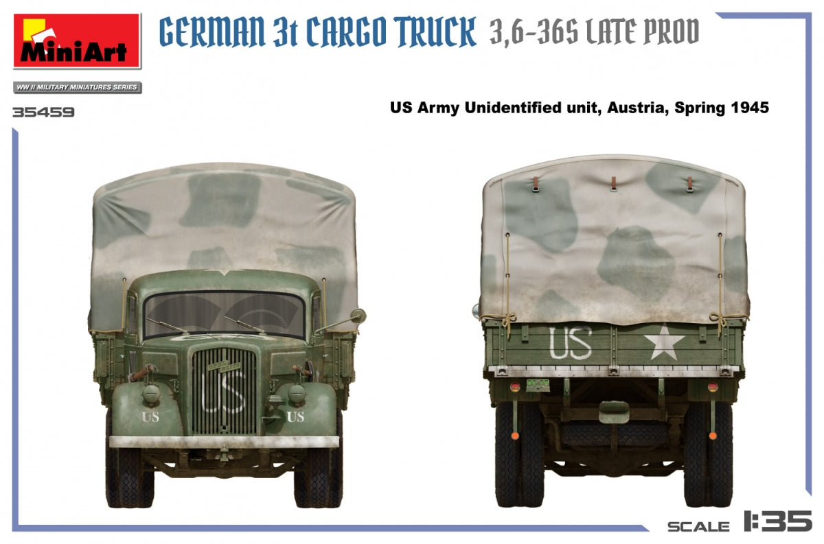 MiniArt 35459 German 3t Cargo Truck 3.5-36s Late Production 1/35 – image 21