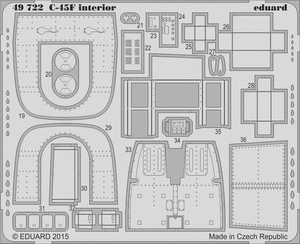 Eduard 49722 C-45F interior SA ICM 1/48