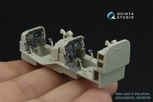 Quinta Studio QD48536 AH-1Z Zulu Cobra/Viper luminous displays 3D-Printed &amp;amp; colored Interior on decal paper (KittyHawk) 1/48 – obrázek 7