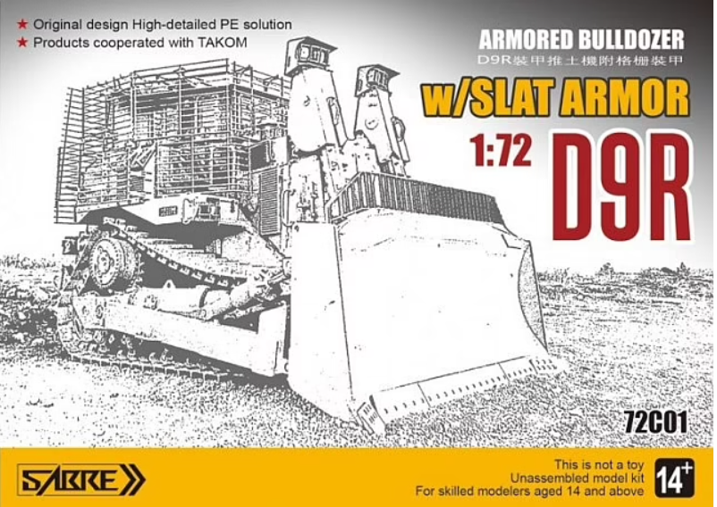 Saber 72C01 D9R Armored Bulldozer w/Slat Armor 1/72