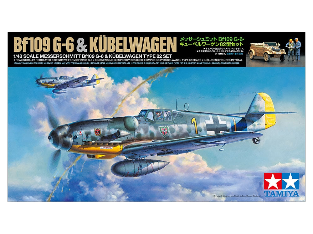 Tamiya 25204 Messerschmitt Bf109 G-6 &amp;amp; Kübelwagen Type 82 Set 1/48 – obrázek 2