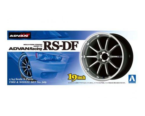 Aoshima 00901 Rims + Tires Advan Racing Rs-Df 1/24