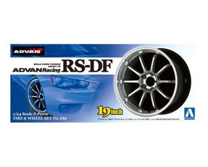 Aoshima 00901 Rims + Tires Advan Racing Rs-Df 1/24