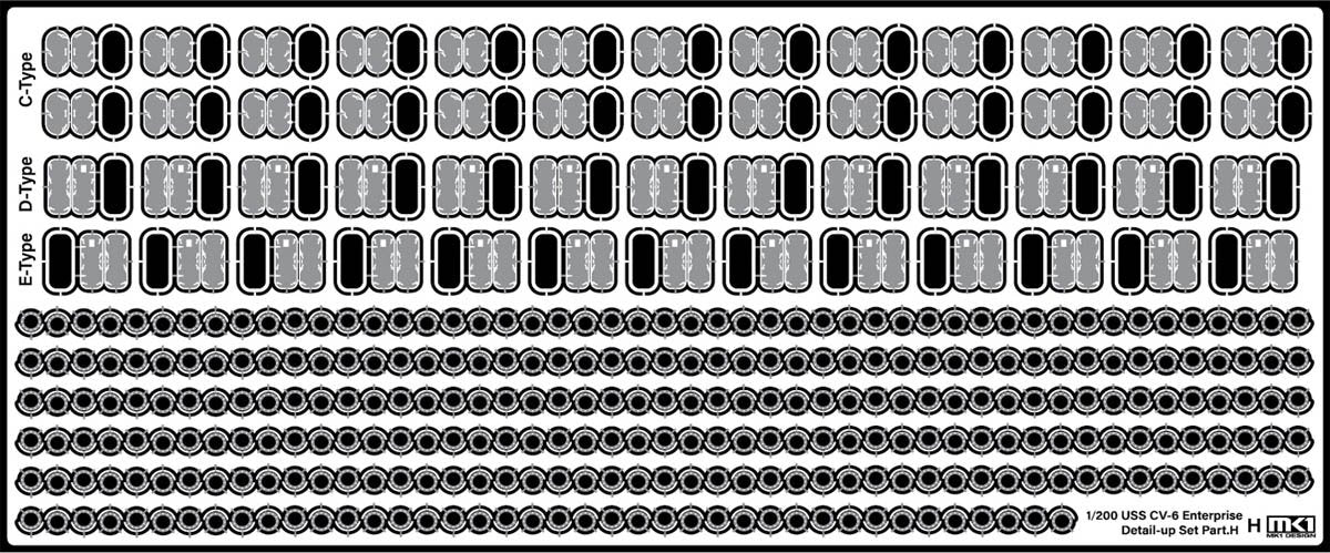 MK1 Design MD-20021 US Navy Aircraft Carrier CV-6 Enterprise Detail Up Parts Dx for Trumpeter 1/200 – Bild 61