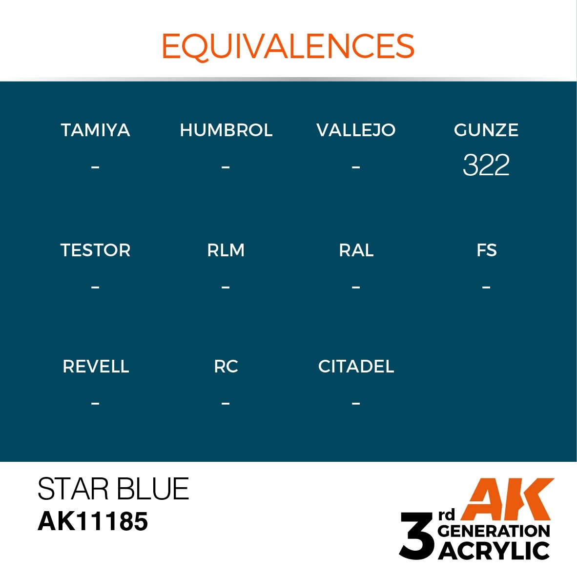 AK Interactive AK11185 STAR BLUE – STANDARD 17ml – image 3