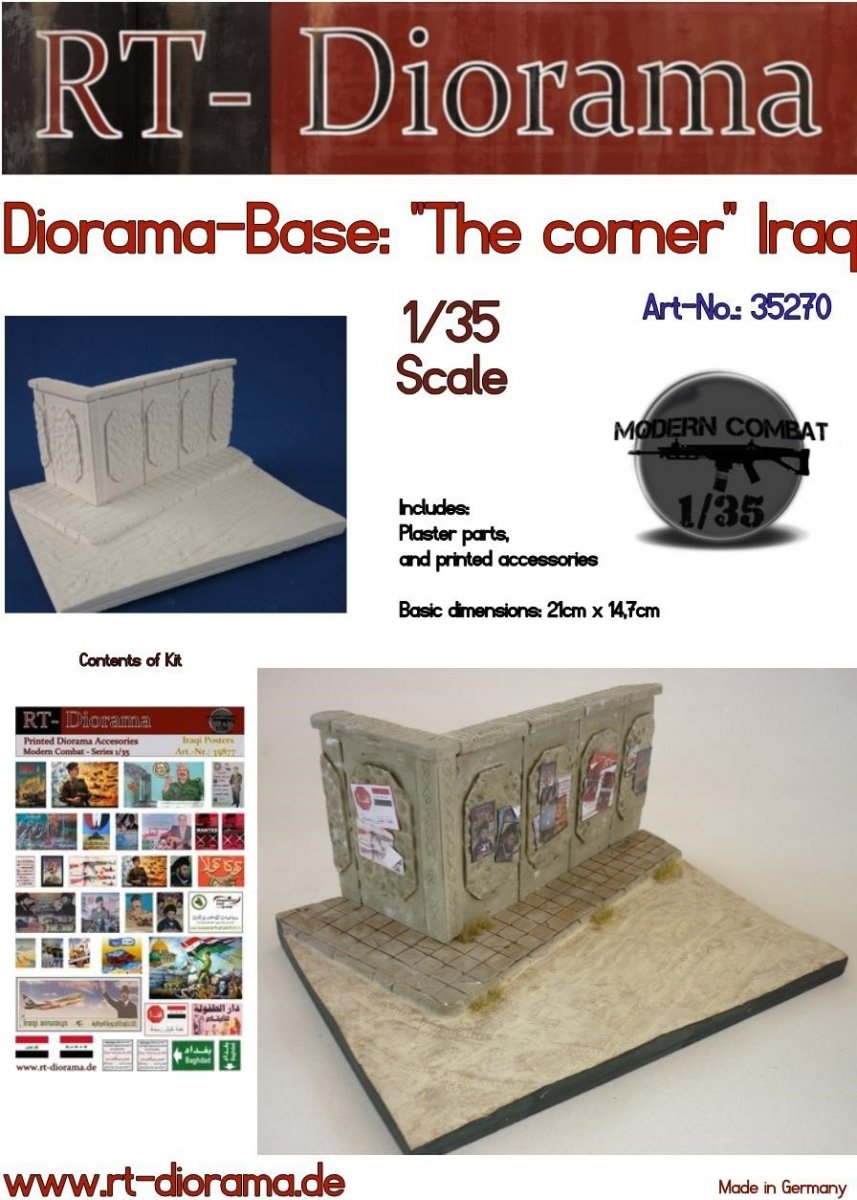RT-Diorama 35270 Diorama-Base: "The corner" (Iraq) 1/35