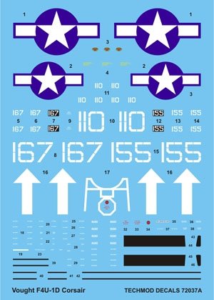 Techmod 72037 - Vought F4U-1D Corsair 1/72