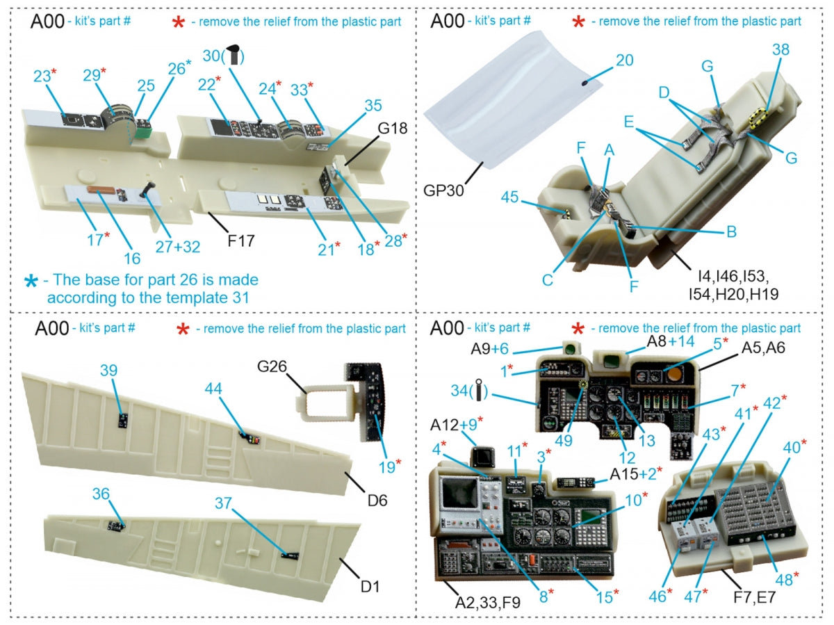 Quinta Studio QD32079 OV-10D 3D-Printed &amp;amp; colored Interior on decal paper (KittyHawk) 1/32 – Bild 2