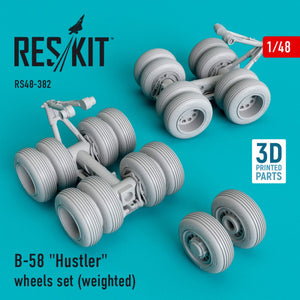 RESKIT RS48-0382 B-58 &amp;quot;HUSTLER&amp;quot; WHEELS SET (WEIGHTED) 1/48