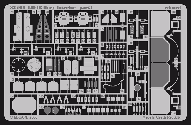 Eduard 32086 UH-1C interior 1/35 ACADEMY, MRC, ITALERI – image 3