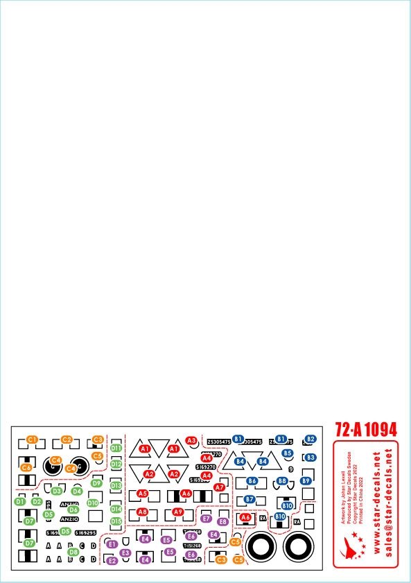 Star Decals 72-A1094 British Royal Artillery in Italy. M7 Priest HMC, Sherman Command Tank, M3A1 Halftrack. 1/72 – Bild 3