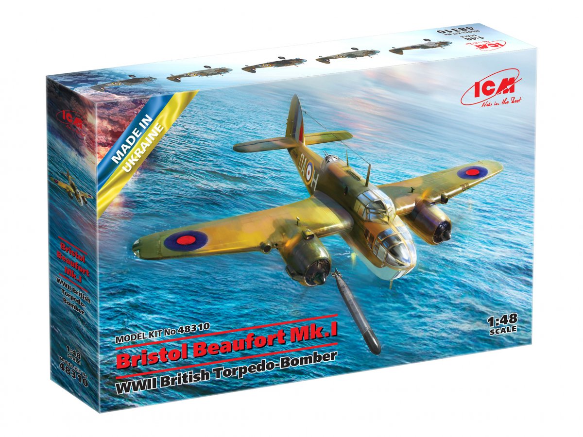 ICM 48310 Bristol Beaufort Mk.I WWII British torpedo bomber 1/48 – image 2