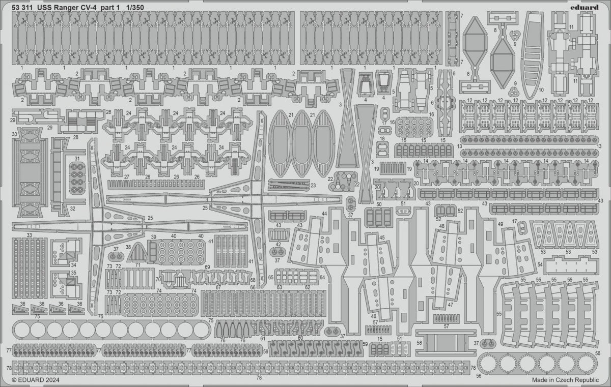 Eduard BIG5374 USS Ranger CV-4 TRUMPETER 1/350 – image 3