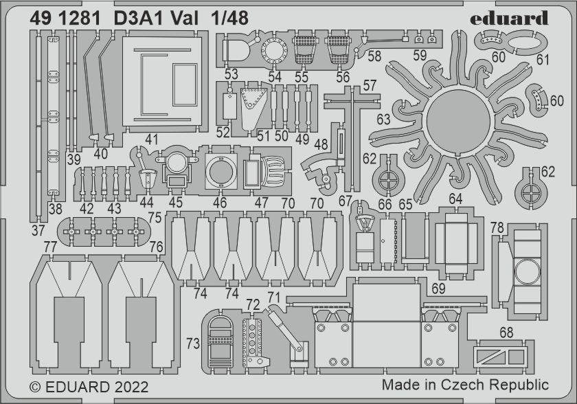 Eduard 491281 D3A1 Val HASEGAWA 1/48 – Bild 2
